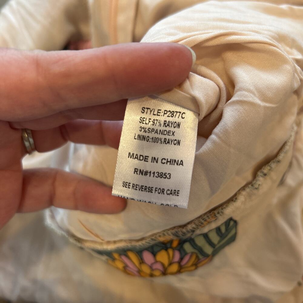 Baltic Born Gemma Wide Leg Jumpsuit in Multi Floral Boho Sz XL Milkmaid Cottage - Picture 13 of 13